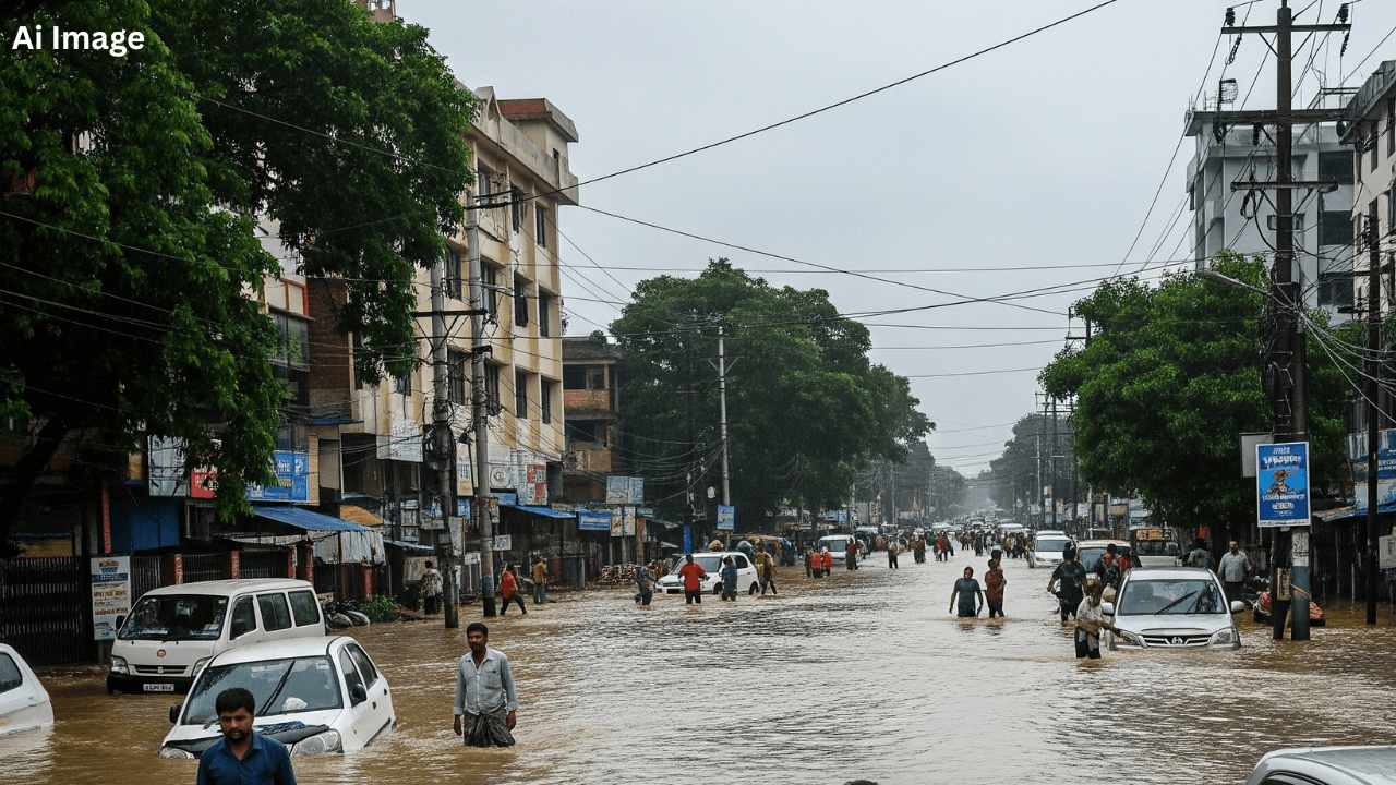 Guwahati Floods: भारी बारिश से डूबा गुवाहाटी, जनजीवन अस्त-व्यस्त