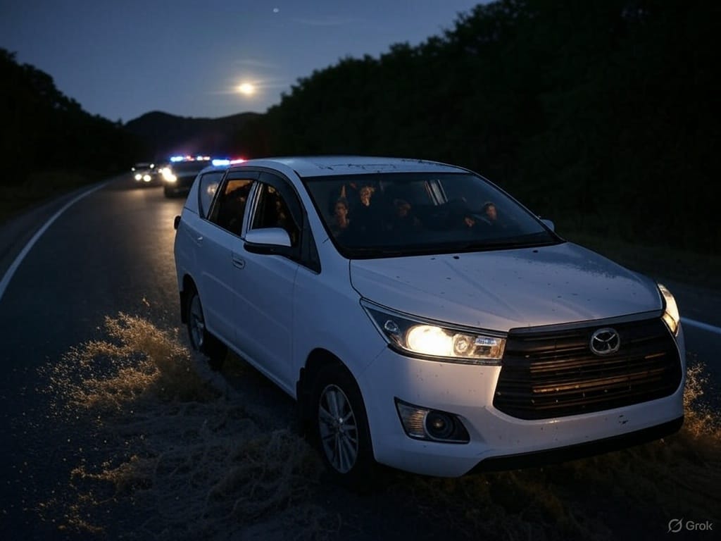 Dungarpur Crime News: इनोवा में भैंस की तस्करी, पुलिस ने 70 किमी तक पीछा कर पकड़ा; एसिड और बीयर की बोतलें भी फेंकी